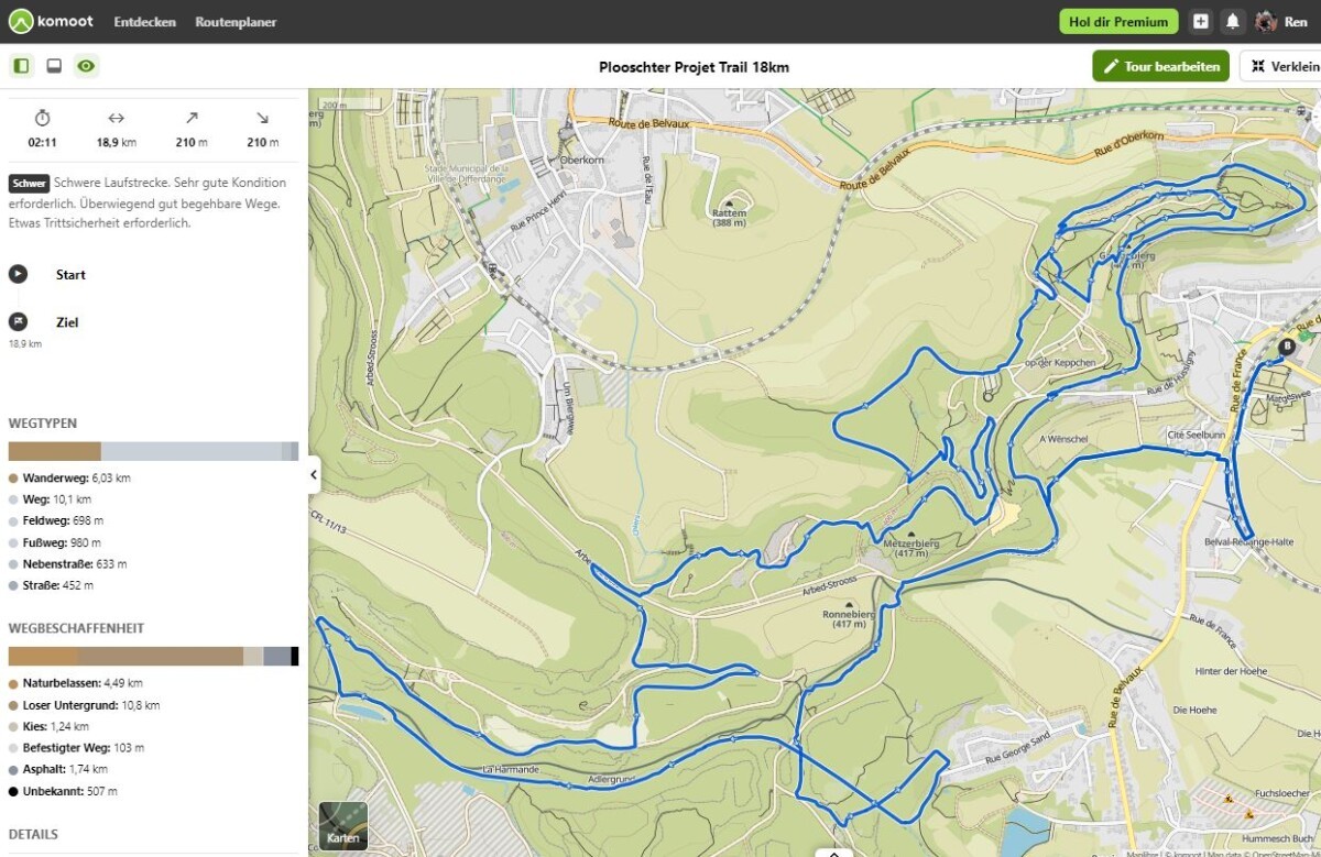 Trail 18 km — Parcours 18 km