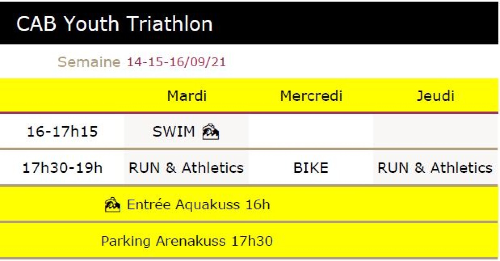 CAB Youth Triathlon